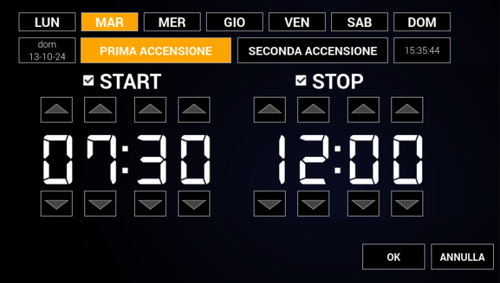 timer settimanale